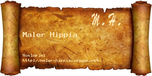 Maler Hippia névjegykártya